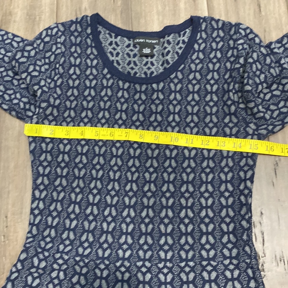 Lauren Hansen Katia sweater dress blue gray - Picture 8 of 9